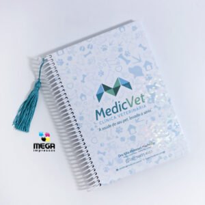 comprar caderno A5 pautado personalizado com logotipo ou personalizado com o nome e incial - caderno pautado para veterinário