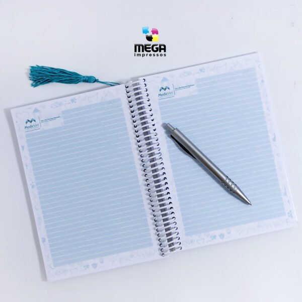 comprar caderno A5 pautado personalizado com logotipo ou personalizado com o nome e incial - caderno pautado para veterinário2