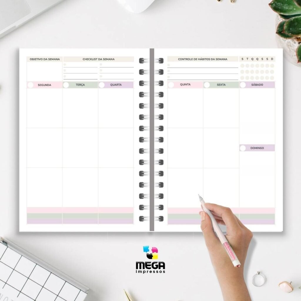Planner Permanente - Sem Data - Semanal | Mega Impressos