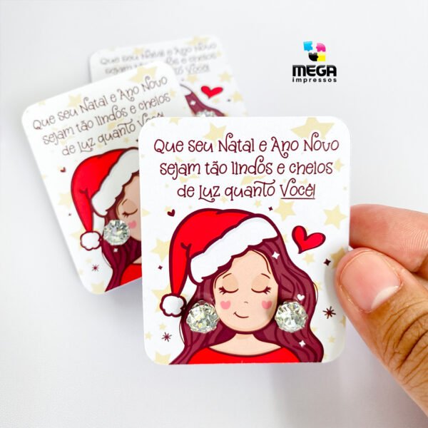 Endomarketing - Brindes Personalizado - Brindes corporativos - Kit de brinde para empresa - cartão com brinco pérola