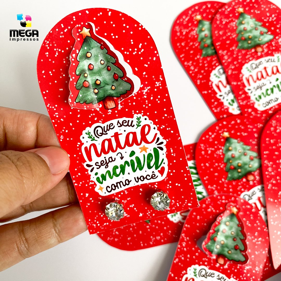 Endomarketing - Brindes Personalizado - Brindes corporativos - Kit de brinde para empresa - tag com brinco pérola