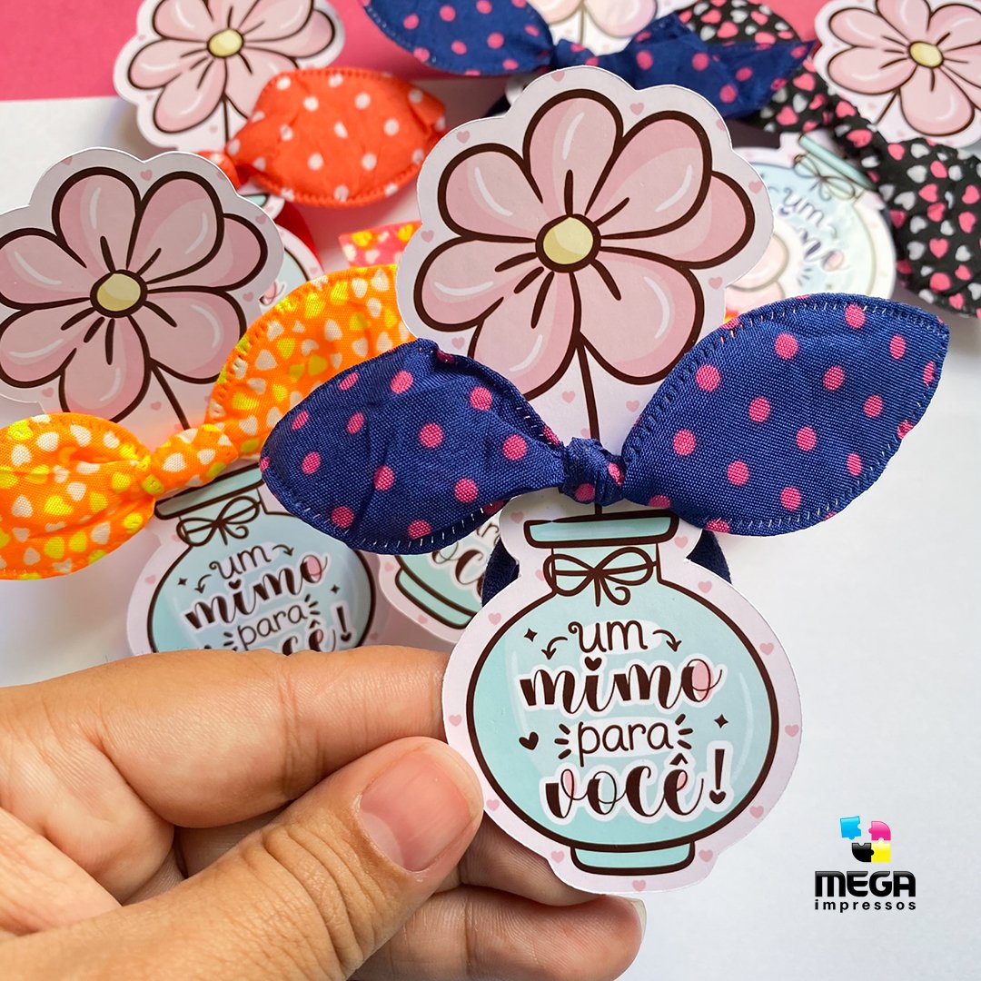 Endomarketing - Brindes Personalizado - Brindes corporativos - Kit de brinde para empresa - tag com xuxinha para cabelo - tag xuxinha laço para cabelo comprar brindes em itajubá